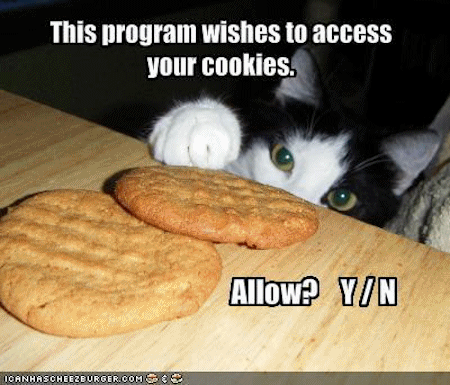 Flick-Dot-Buzz Fav LOL Cats: Access your Cookies? Y/N